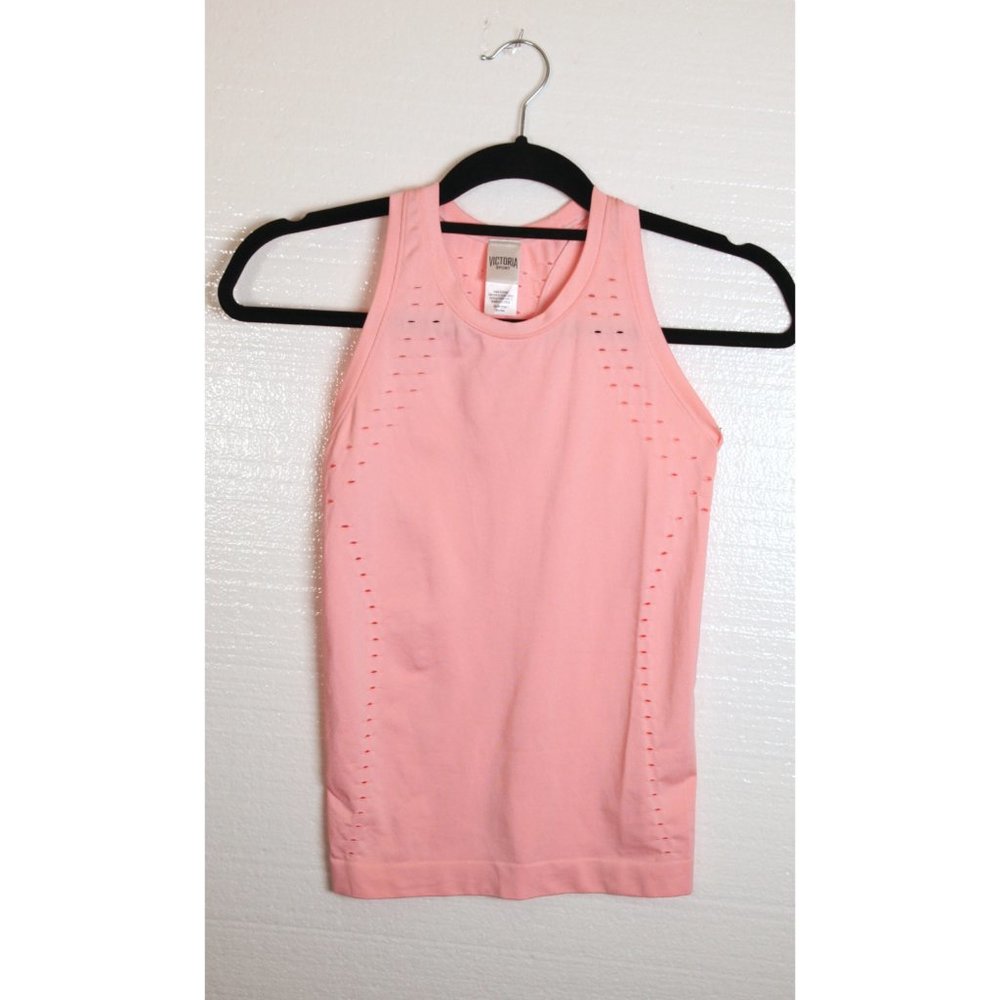 Victoria Sport "Holy" Peach Pink light coral color Racerback Tank xs